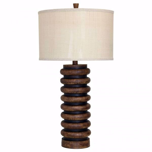 FAUX WOOD TABLE LAMP Adcock Furniture & Design