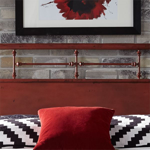 RED VINTAGE QUEEN METAL HEADBOARD Adcock Furniture & Design