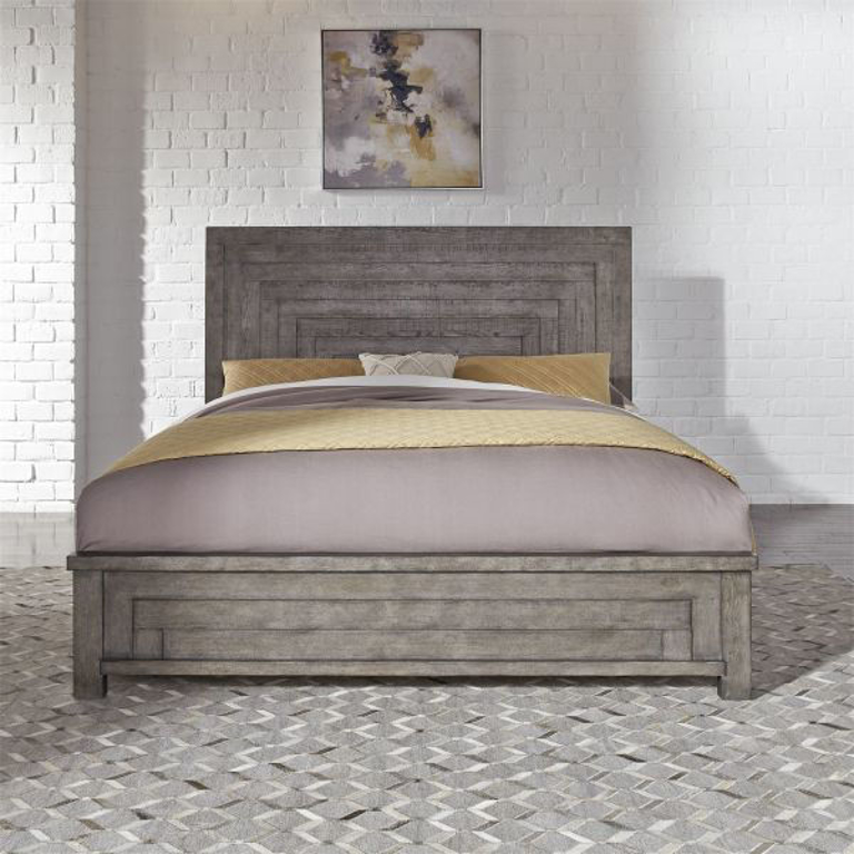 GRAY MODERN FARMHOUSE QUEEN BED Adcock Furniture & Design