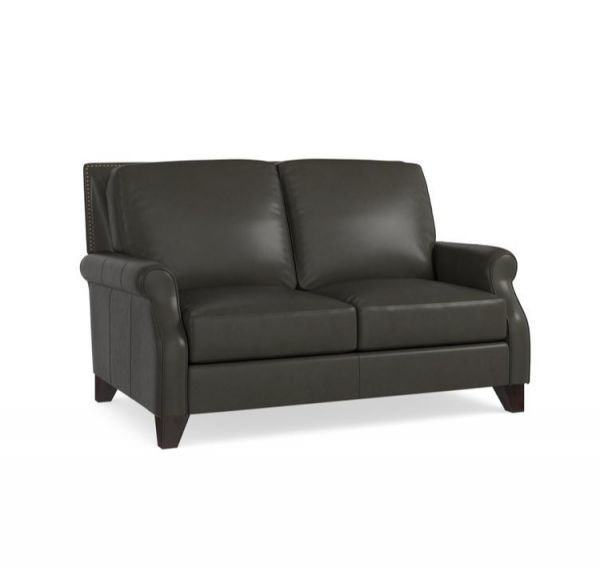 BASSETT GREYSON LEATHER LOVESEAT Adcock Furniture & Design