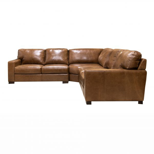 Softline Leather Sofa In Splendor Chestnut Baci Living Room